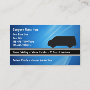 Cartões de visitas da pintura de casa