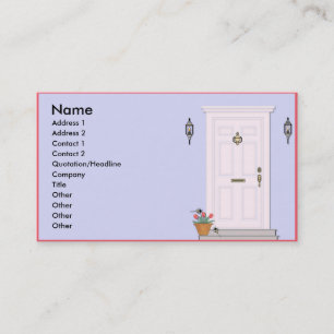 Cartões de visitas da porta da rua