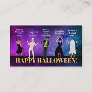 Cartões de visitas Da Positividade Do Halloween D