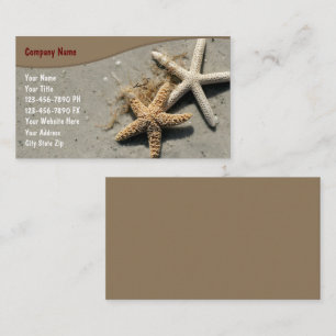 Cartões de visitas da praia