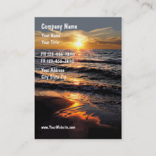 Cartões de visitas da praia