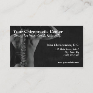 Cartões de visitas da quiroterapia do Chiropracto
