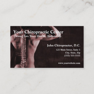 Cartões de visitas da quiroterapia do Chiropracto