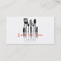 Cartões de visitas da restauração do cozinheiro