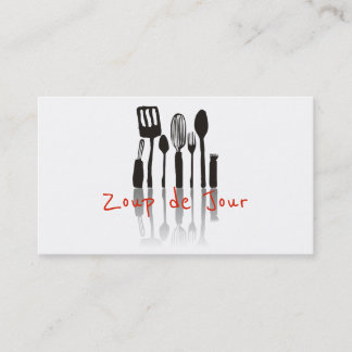 Cartões de visitas da restauração do cozinheiro