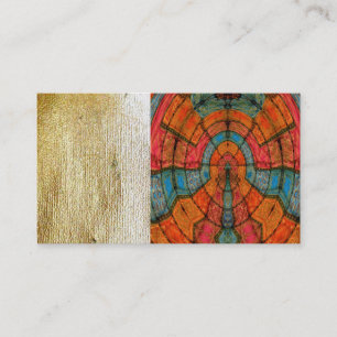 Cartões de visitas da roda da medicina do zodíaco