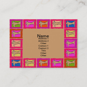 Cartões de visitas Dachshund Quilt