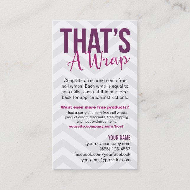 Cartões de visitas das instruções da aplicação (Frente)