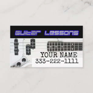 Cartões de visitas das lições da guitarra
