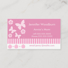 Cartões de visitas das mamães - flores de