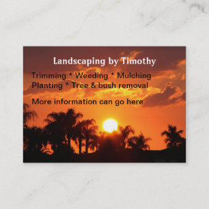 Cartões de visitas das palmeiras do jardineiro