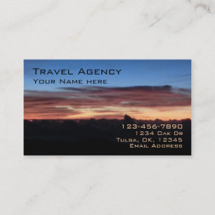 Cartões de visitas de agência de viagem personaliz