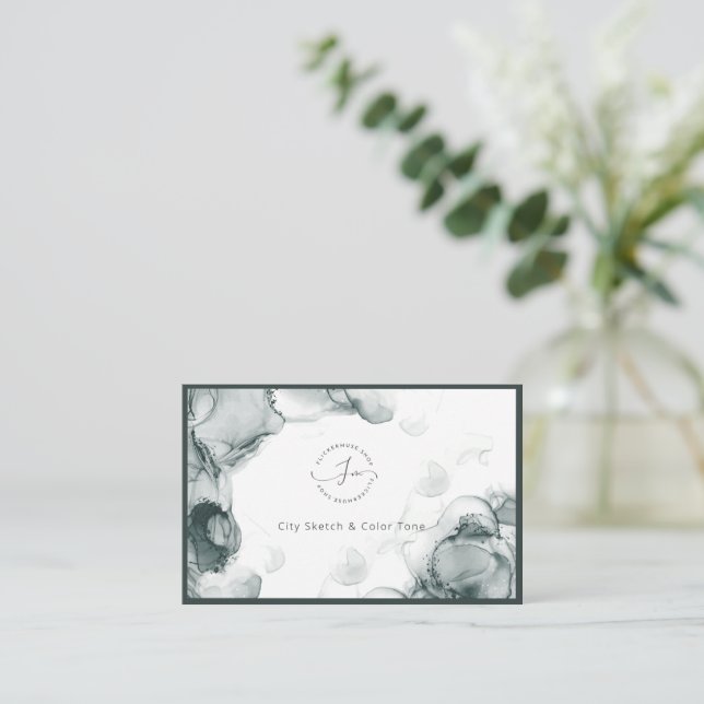 Cartões de visitas de Aquarela de Toneladas (Em pé/Frente)