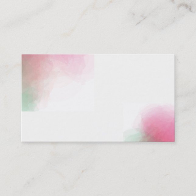 Cartões de visitas de Aquarela rosa (Frente)