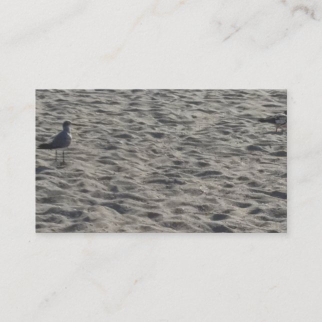 Cartões de visitas de areia na praia (Frente)