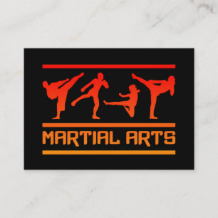 Cartões de visitas de Artes Marciais - personaliz