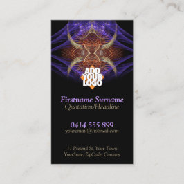 Cartões de visitas de Artista Fractal de Penas da