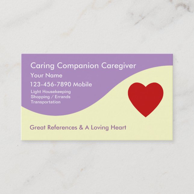 Cartões de visitas de atendimento doméstico (Frente)