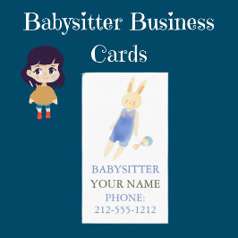 Cartões de visitas de Babysitter de Coelhinhos Cac