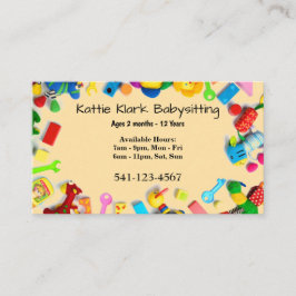 Cartões de visitas de Babysitting Simples