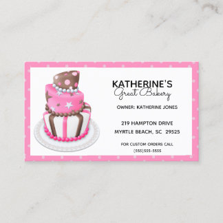 Cartões de visitas de Bakery Personalizados