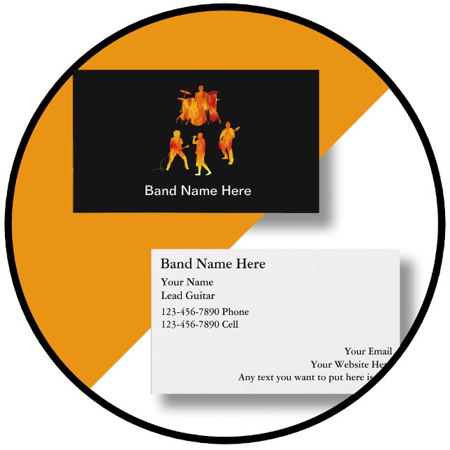 Cartões de visitas de Banda simples (Criador carregado)