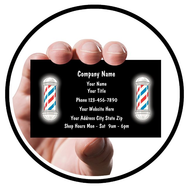 Cartões de visitas de barbeiro (Barber Shop Business Card Template)