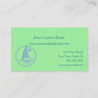 Cartões de visitas de barcos personalizados