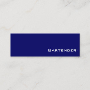 cartões de visitas de barman branco marinho