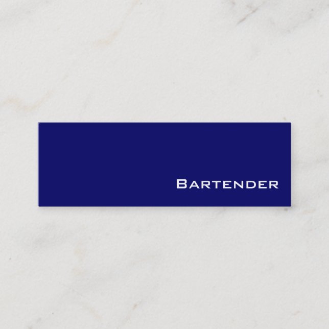 cartões de visitas de barman branco marinho (Frente)