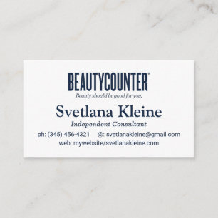 Cartões de visitas De Beautycounter, Os Cartões Nu