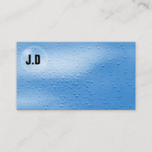 Cartões de visitas de bolhas de água