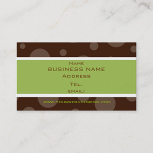 cartões de visitas de bolhas de chocolate