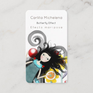 Cartões de visitas de Boneca de Papel