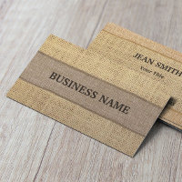 Cartões de visitas de Burlap Russo do País