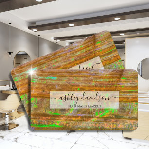 Cartões de visitas de camadas Opal Verde