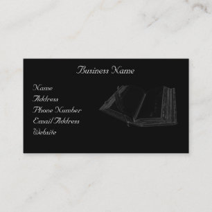 Cartões de visitas de Caneta de Livro e Folha Anti