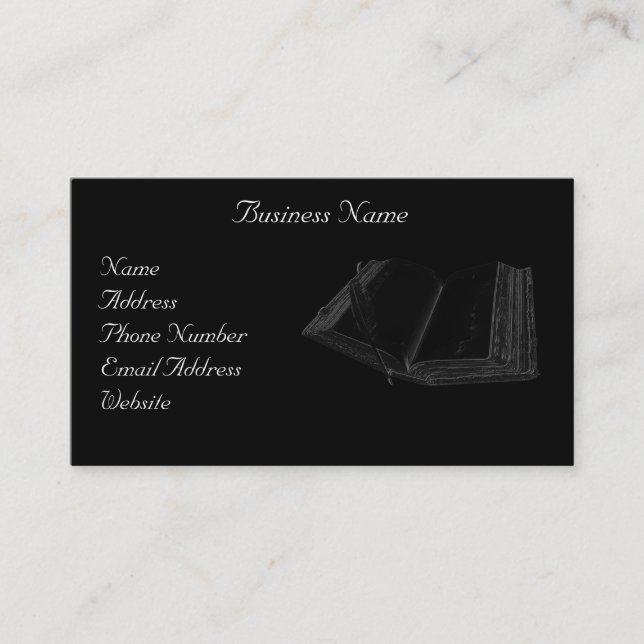 Cartões de visitas de Caneta de Livro e Folha Anti (Frente)