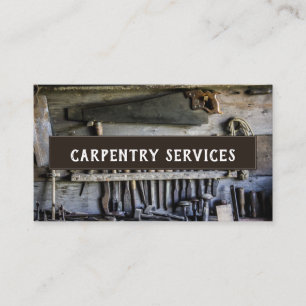 Cartões de visitas de carpinteiro