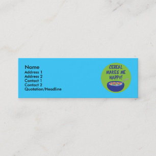 Cartões de visitas de cereais