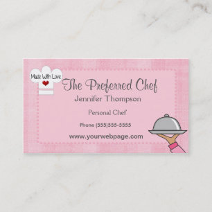 Cartões de visitas de chapéu de Lady Chef