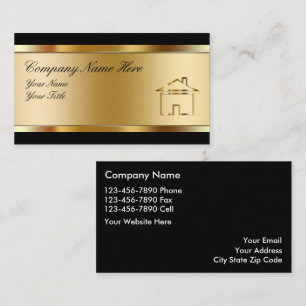 Cartões de visitas de classe imobiliária