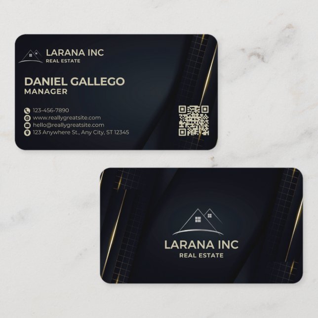 Cartões de visitas de código Qr (Frente/Verso)