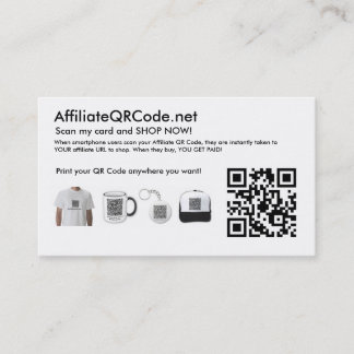 Cartões de visitas de Código QR de Afiliado