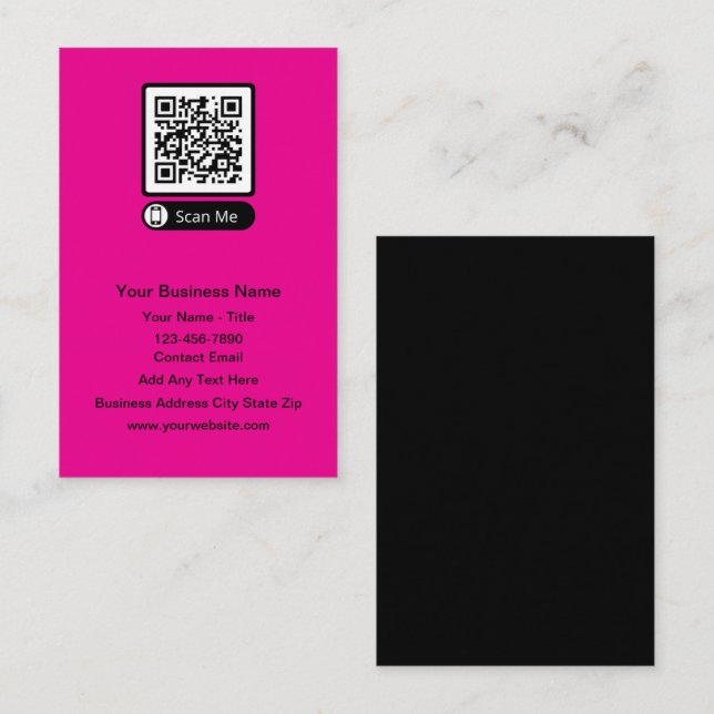Cartões de visitas de Código QR de Orçamento (Frente/Verso)