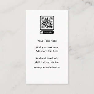 Cartões de visitas de Código QR de Quantidade Pequ