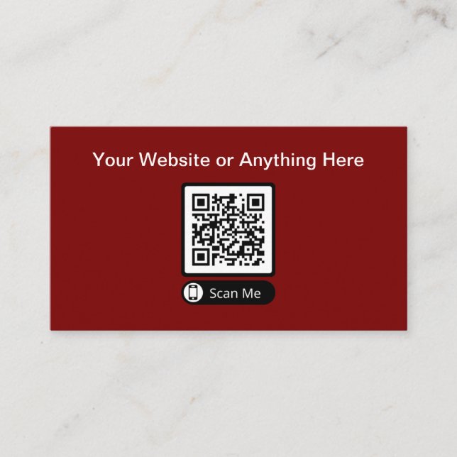 Cartões de visitas de Código QR de Quantidade Pequ (Frente)