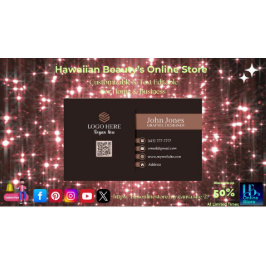 Cartões de visitas de Código QR de Sepia Marrom -