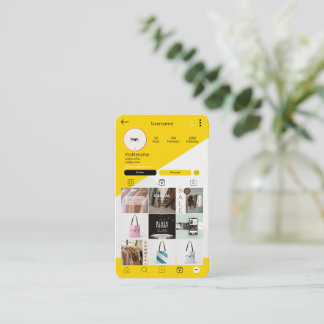 Cartões de visitas de Código QR do Instagram Socia