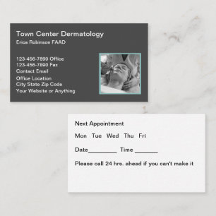 Cartões de visitas de Compromisso Dermatologistas